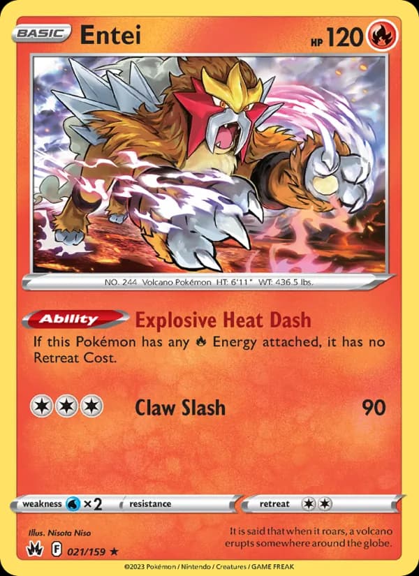 Entei — Crown Zenith, Holo Rare