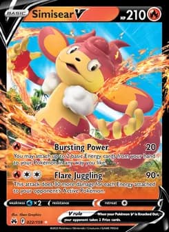 Simisear V — Crown Zenith — Holo Rare V