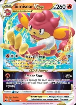 Simisear VSTAR — Crown Zenith — Holo Rare VSTAR