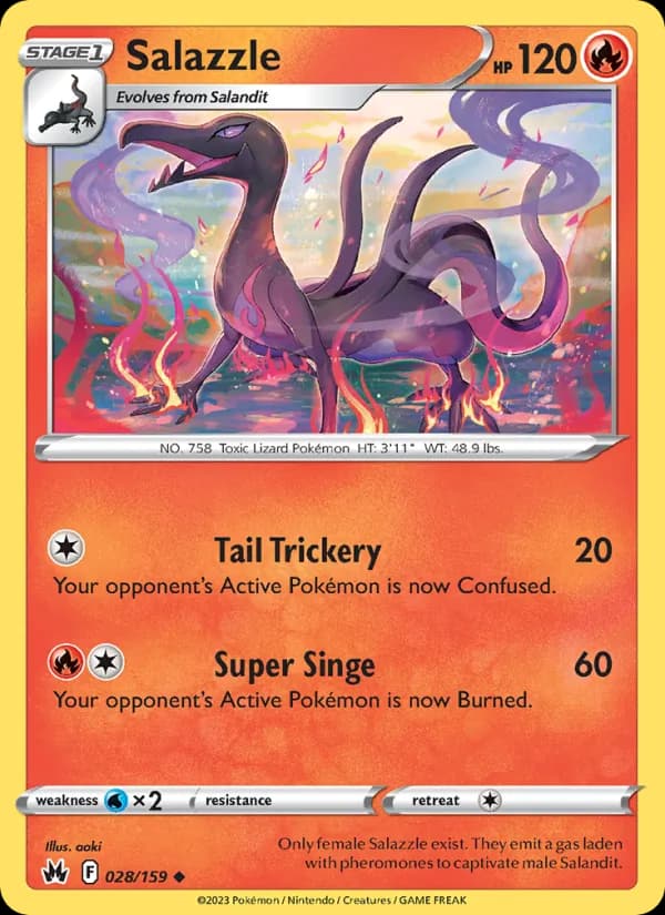 Salazzle — Crown Zenith, Uncommon