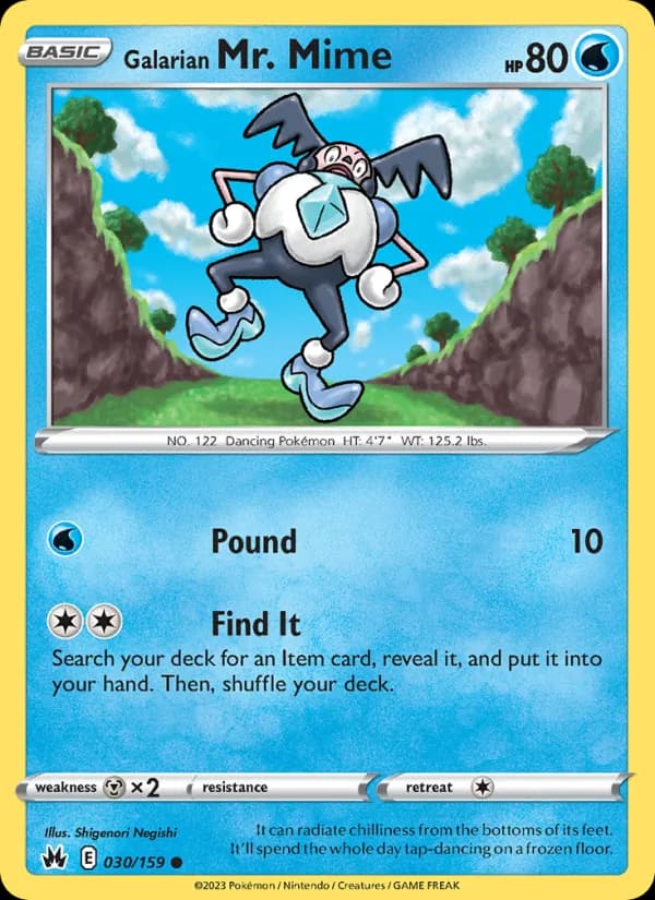 Galarian Mr. Mime — Crown Zenith, Common