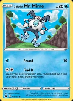 Galarian Mr. Mime — Crown Zenith — Common