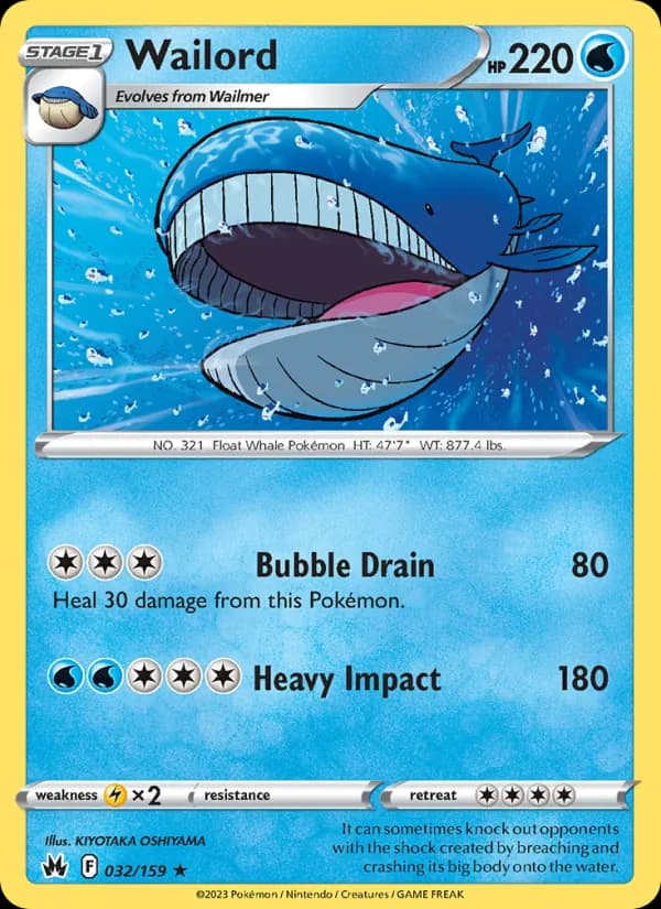 Wailord — Crown Zenith, Rare