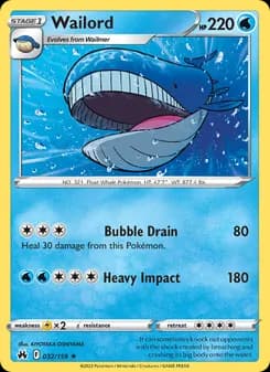 Wailord — Crown Zenith — Rare