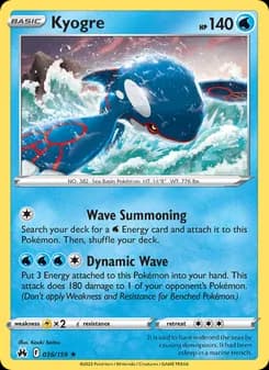 Kyogre — Crown Zenith — Holo Rare