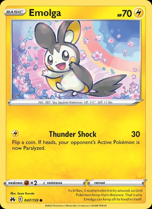 Emolga — Crown Zenith, Common