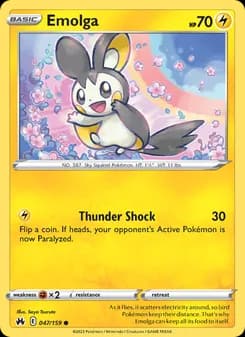 Emolga — Crown Zenith — Common