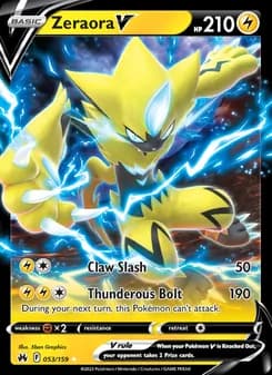 Zeraora V — Crown Zenith — Holo Rare V