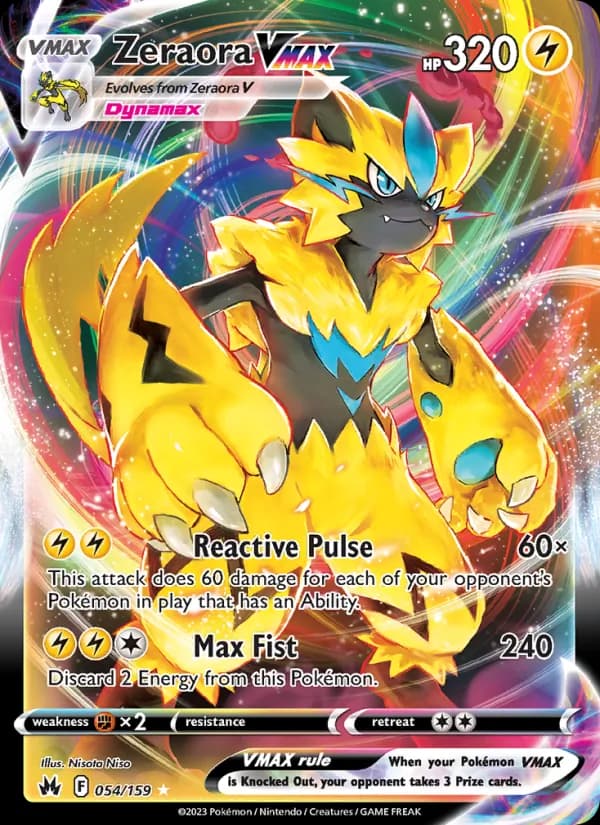Zeraora VMAX — Crown Zenith, Holo Rare VMAX