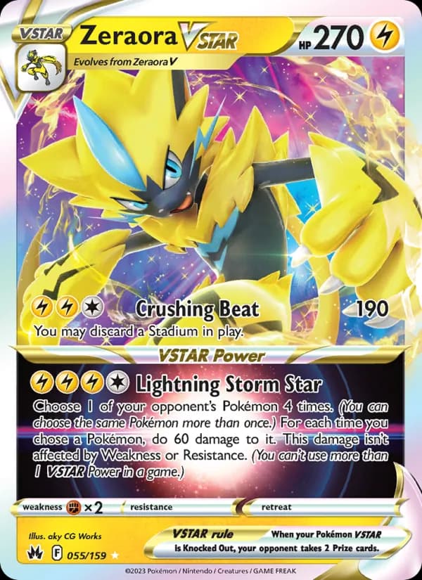 Zeraora VSTAR — Crown Zenith, Holo Rare VSTAR