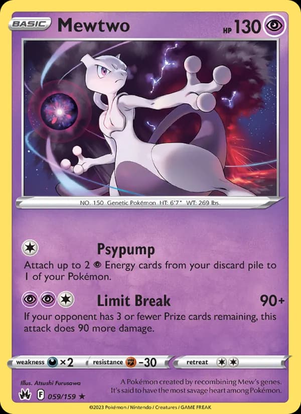 Mewtwo — Crown Zenith, Holo Rare