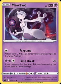 Mewtwo — Crown Zenith — Holo Rare
