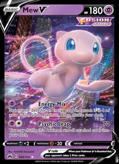 Mew V — Crown Zenith — Holo Rare V