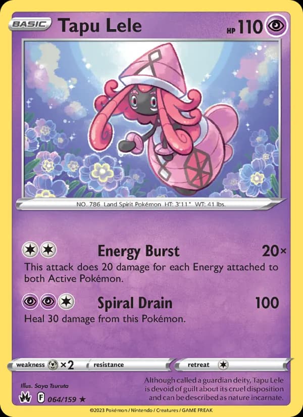 Tapu Lele — Crown Zenith, Holo Rare