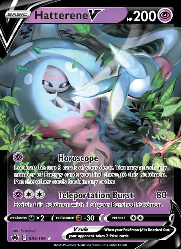 Hatterene V — Crown Zenith, Holo Rare V