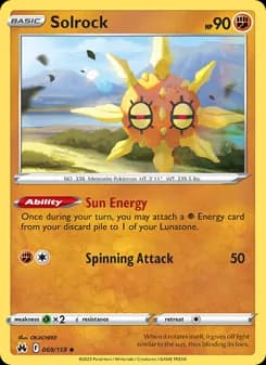 Solrock — Crown Zenith — Uncommon