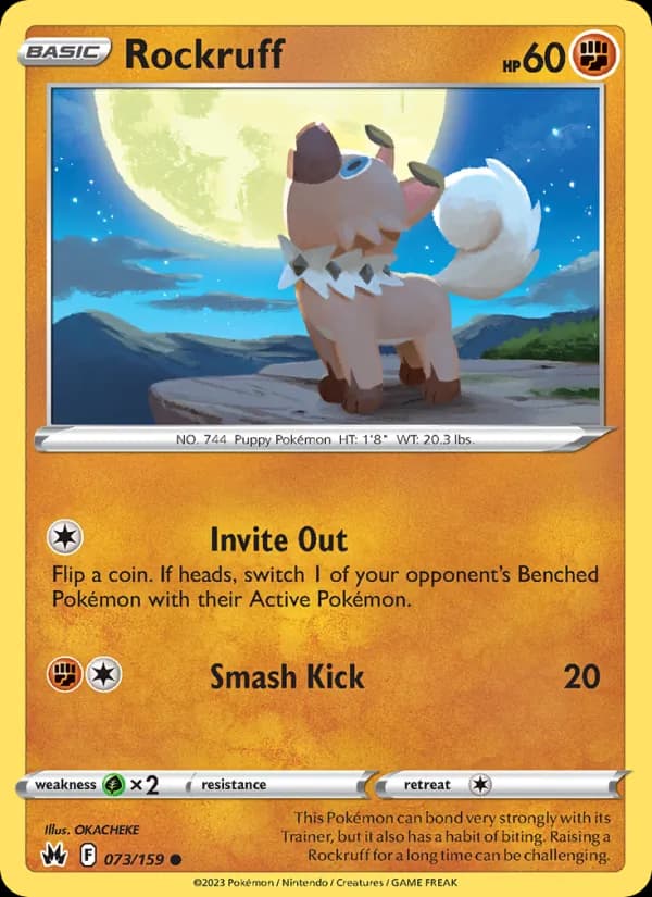 Rockruff — Crown Zenith, Common