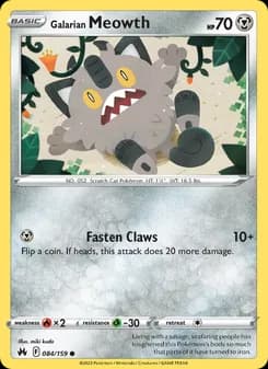 Galarian Meowth — Crown Zenith — Common