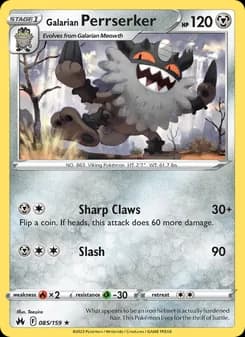 Galarian Perrserker — Crown Zenith — Rare