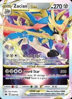 Zacian VSTAR — Crown Zenith — Holo Rare VSTAR