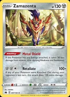 Zamazenta — Crown Zenith — Holo Rare