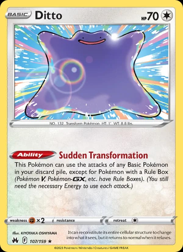 Ditto — Crown Zenith, Holo Rare