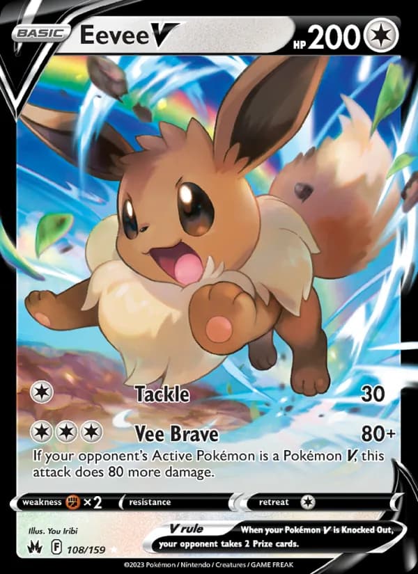 Eevee V — Crown Zenith, Holo Rare V