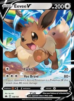 Eevee V — Crown Zenith — Holo Rare V