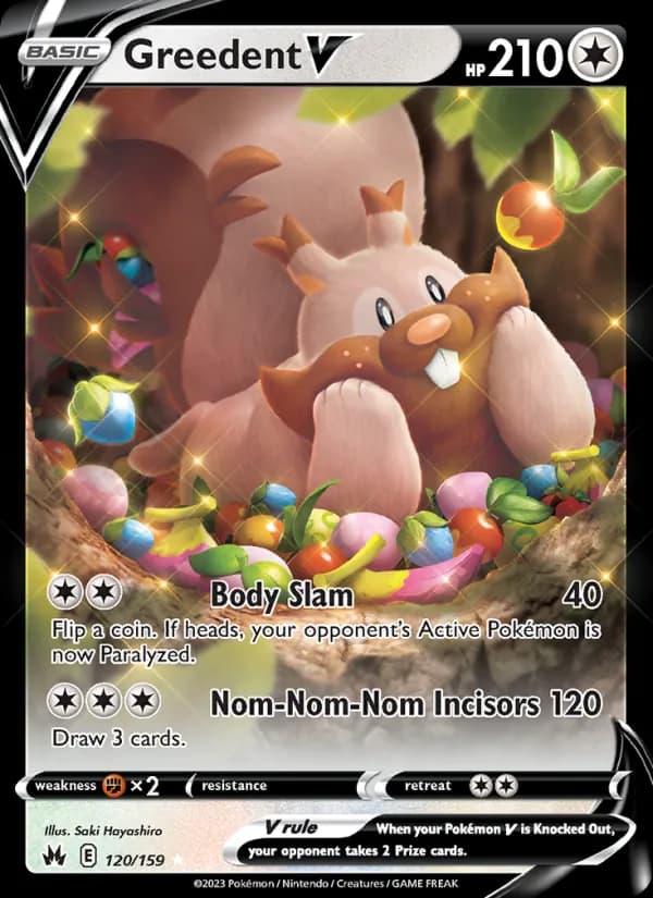 Greedent V — Crown Zenith, Holo Rare V