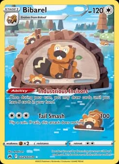 Bibarel — Crown Zenith — Rare