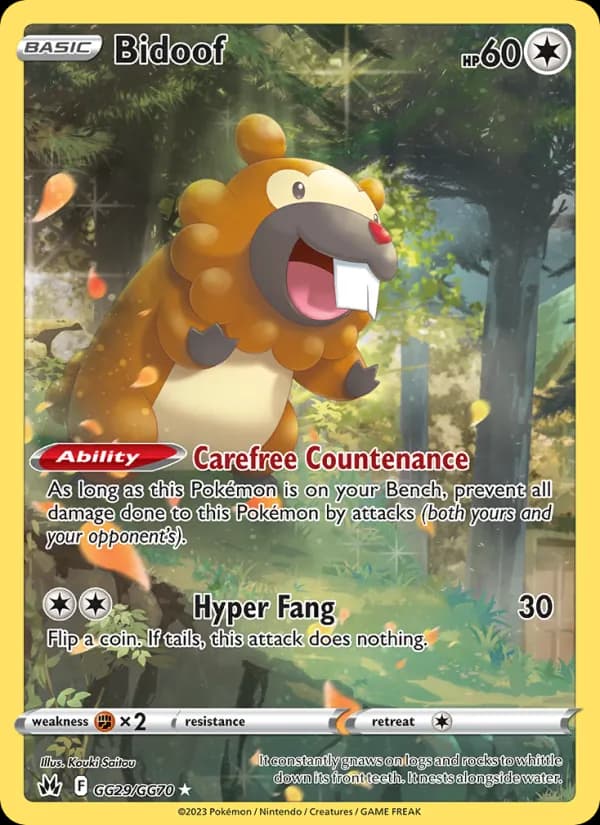 Bidoof — Crown Zenith, Rare