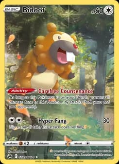 Bidoof — Crown Zenith — Rare