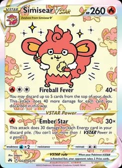 Simisear VSTAR — Crown Zenith — Ultra Rare
