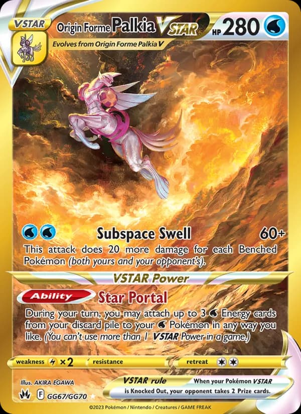 Origin Forme Palkia VSTAR — Crown Zenith, Secret Rare