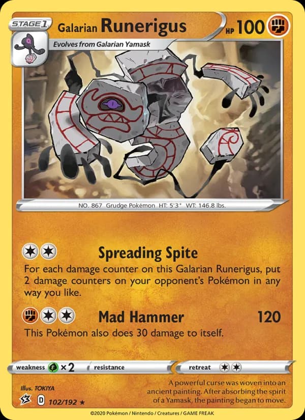 Galarian Runerigus — Rebel Clash, Rare
