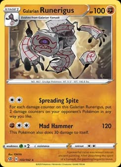 Galarian Runerigus — Rebel Clash — Rare