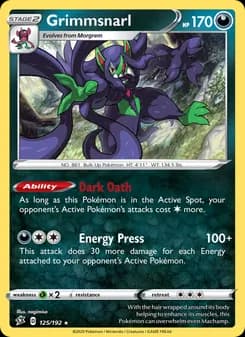 Grimmsnarl — Rebel Clash — Holo Rare