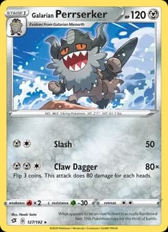 Galarian Perrserker — Rebel Clash — Rare