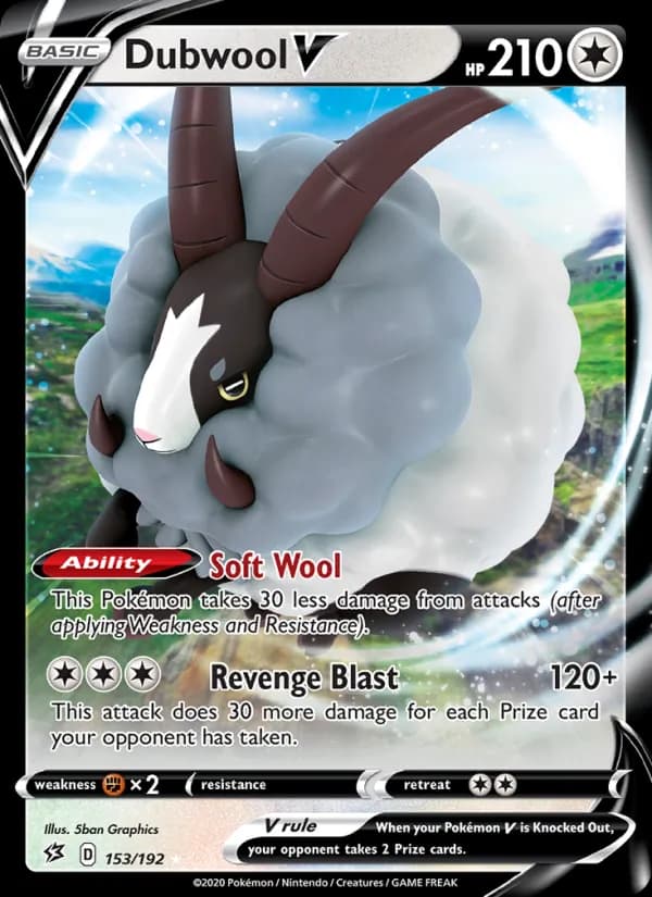 Dubwool V — Rebel Clash, Holo Rare V
