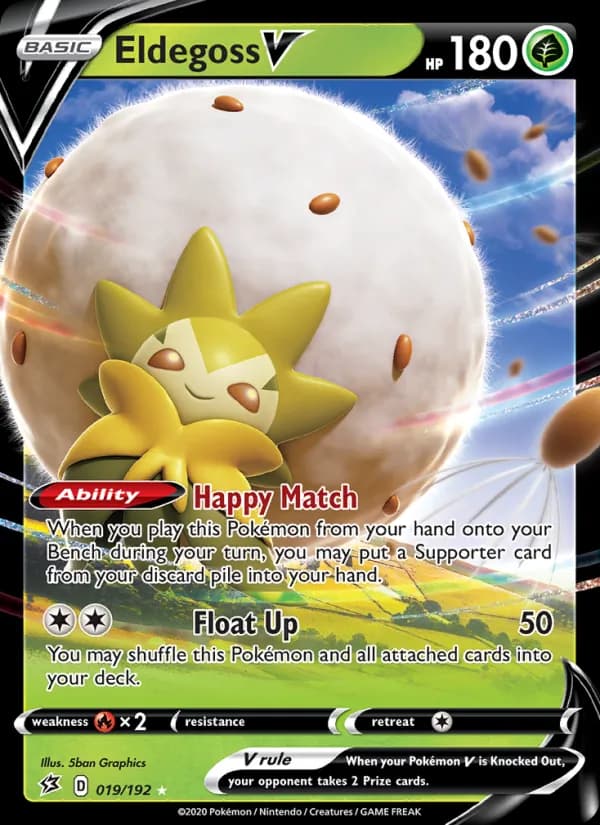 Eldegoss V — Rebel Clash, Holo Rare V
