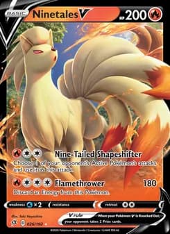 Ninetales V — Rebel Clash — Holo Rare V