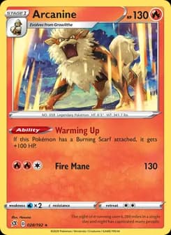 Arcanine — Rebel Clash — Rare