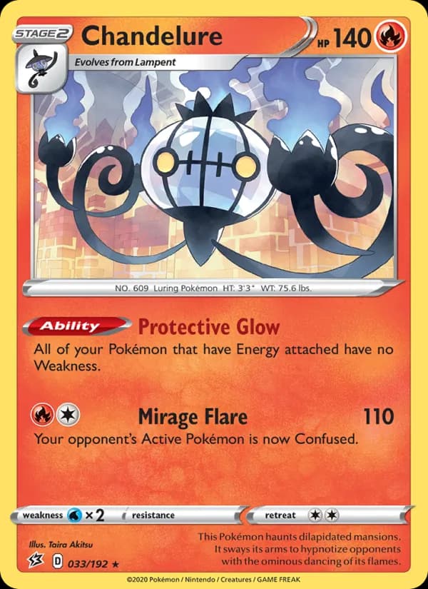 Chandelure — Rebel Clash, Holo Rare