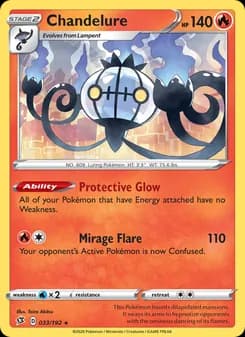 Chandelure — Rebel Clash — Holo Rare