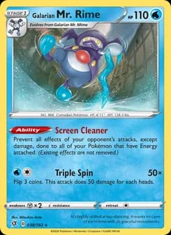 Galarian Mr. Rime — Rebel Clash — Rare