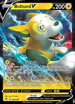 Boltund V — Rebel Clash — Holo Rare V