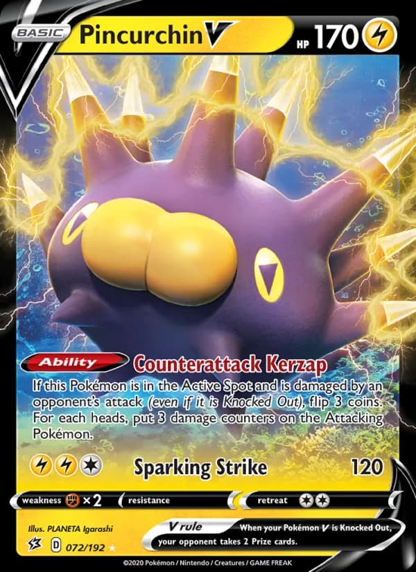 Pincurchin V — Rebel Clash, Holo Rare V