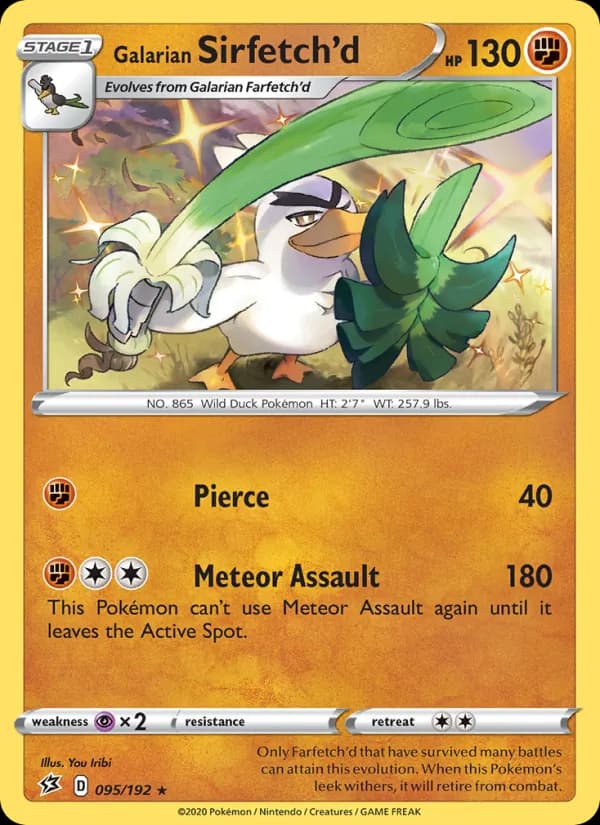 Galarian Sirfetch'd — Rebel Clash, Holo Rare