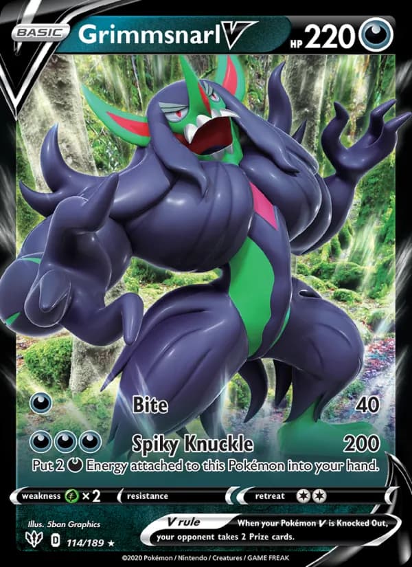 Grimmsnarl V — Darkness Ablaze, Holo Rare V