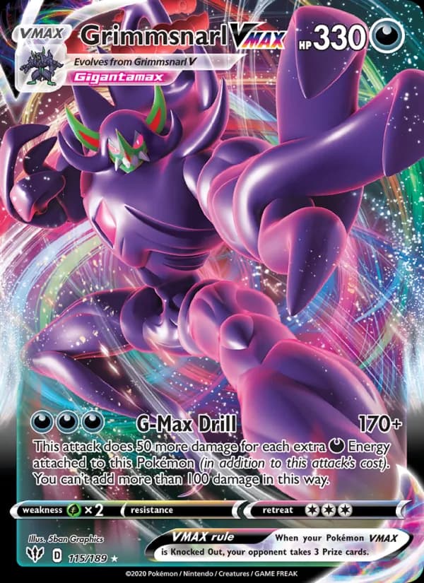 Grimmsnarl VMAX — Darkness Ablaze, Holo Rare VMAX